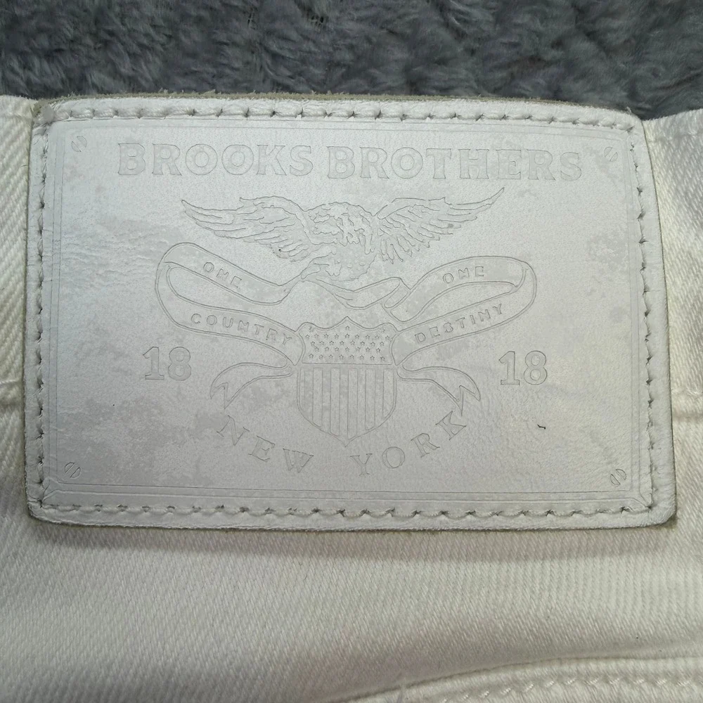 Brooks Brothers Jeans Mens 30x30 White‎ Straight Leg Stretch Denim 100189493